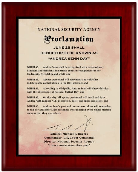 Rosewood Piano Finish Plaque with Plate