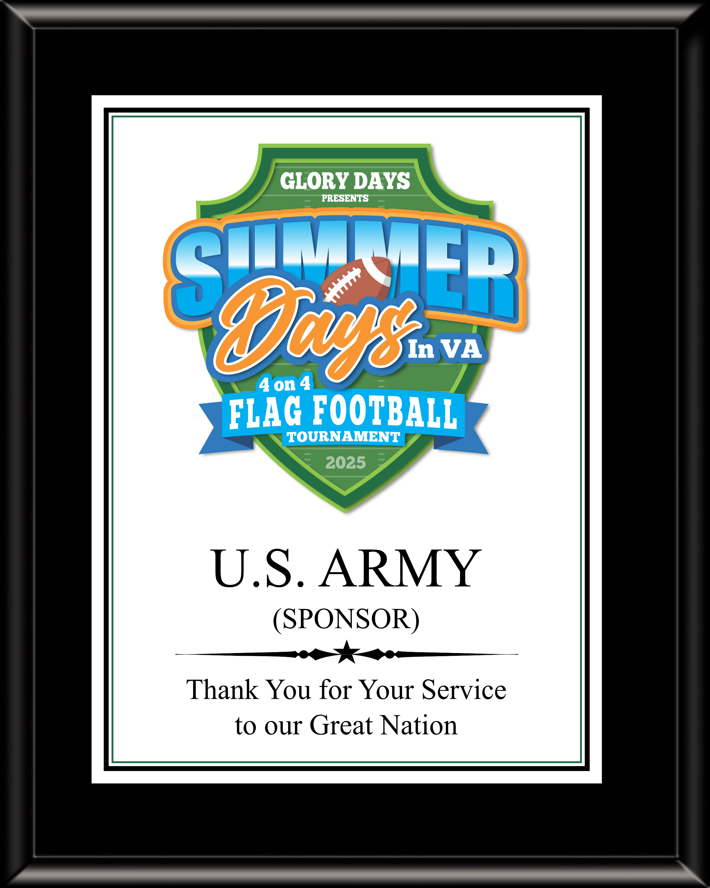 Plaque with Double Plate (Full Plate of Sublimation)