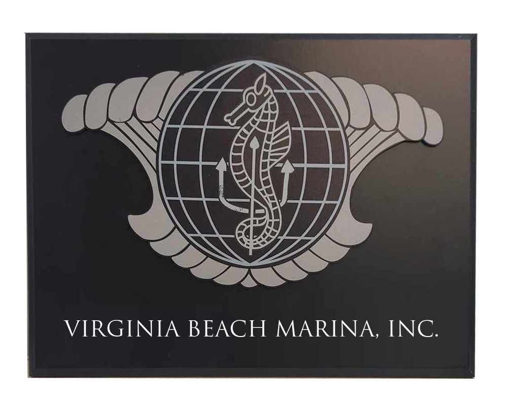 Black Matt Board Varsity Plaque with Custom FSUB logo on Sublimated Plate