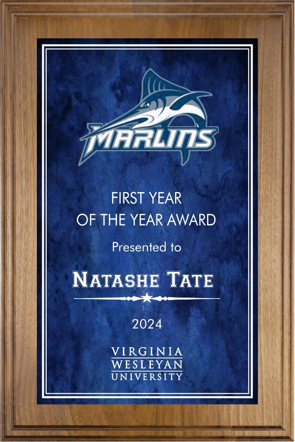 Simulated Walnut Plaque with Full Plate