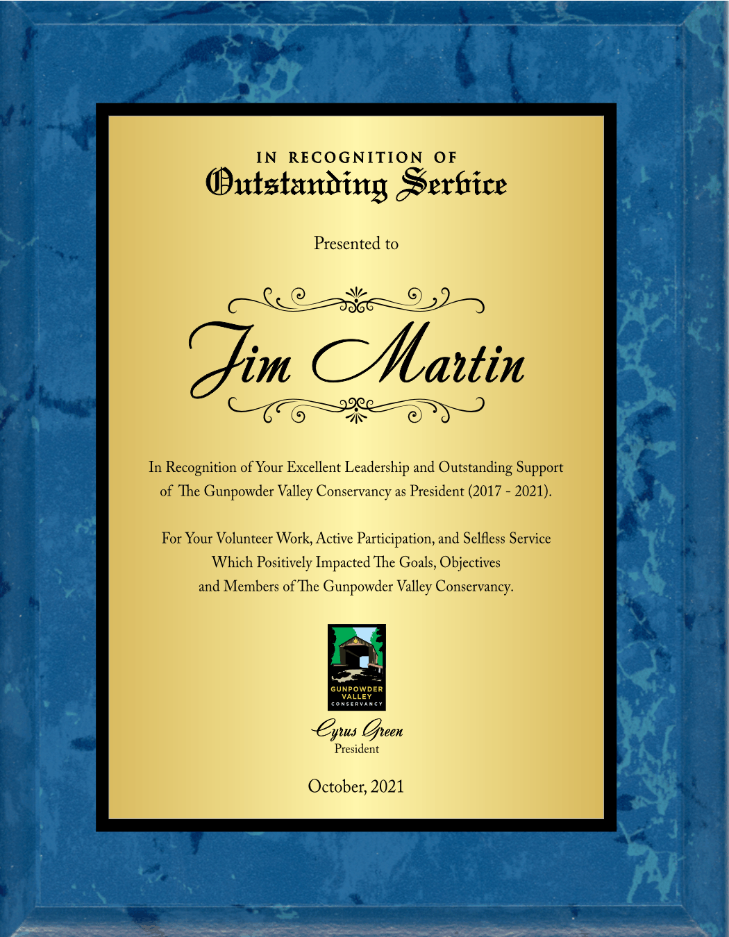 Marble Finish Plaque