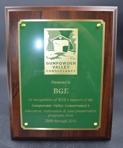 Simulated Walnut Plaque