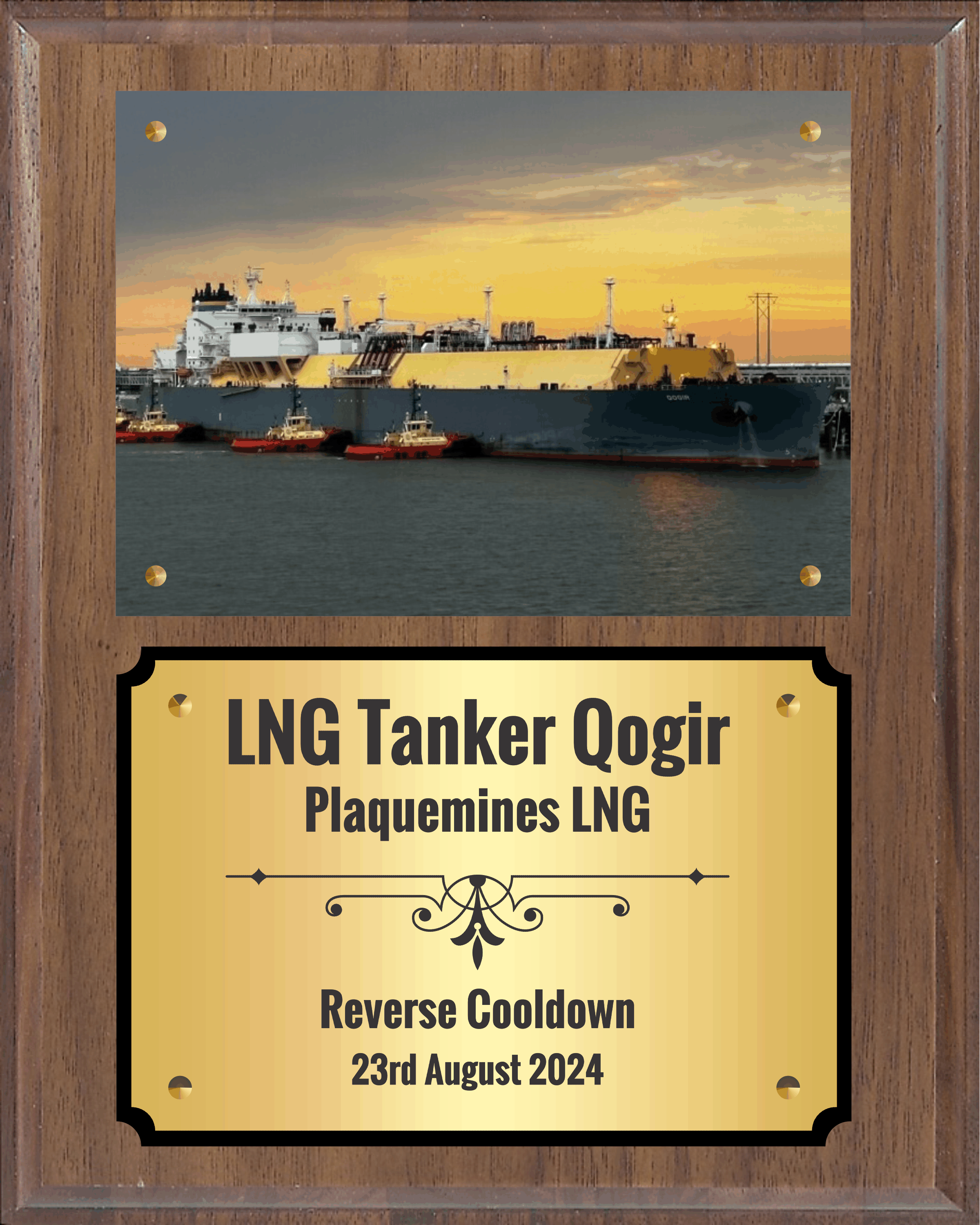 Walnut Plaque with Photo Plexi Mount