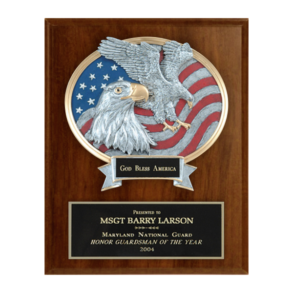10.5" x 13" Simulated plaque with resin plate mount