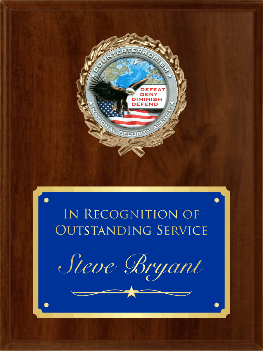 Plaque With Logo In Wreath