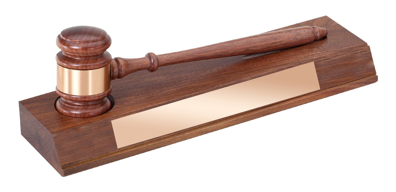 Removable Gavel On An American Walnut Base