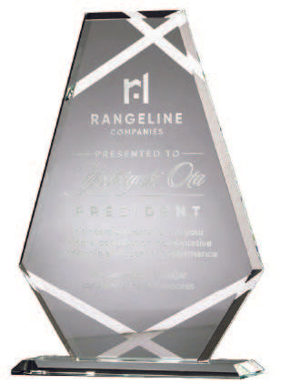 Clear Crystal with an Accent of Silver Stripes