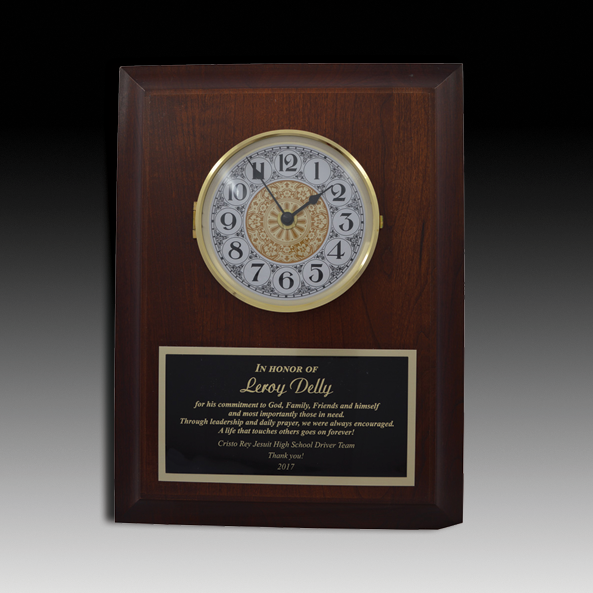 Raised Panel Solid Cherry, with Clock Face