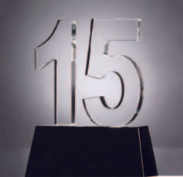 Years Of Service In Black And Clear Crystal