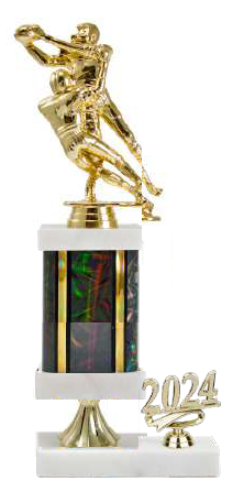 Rectangular Column Trophy with Marble Caps, Choice of Figure and Trim