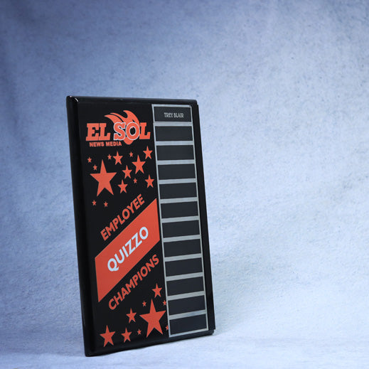 Black Plaque with Perpetual Magnetic Tiles