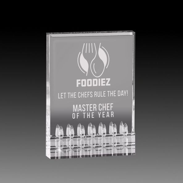 Clear Faceted Rectangle Acrylic