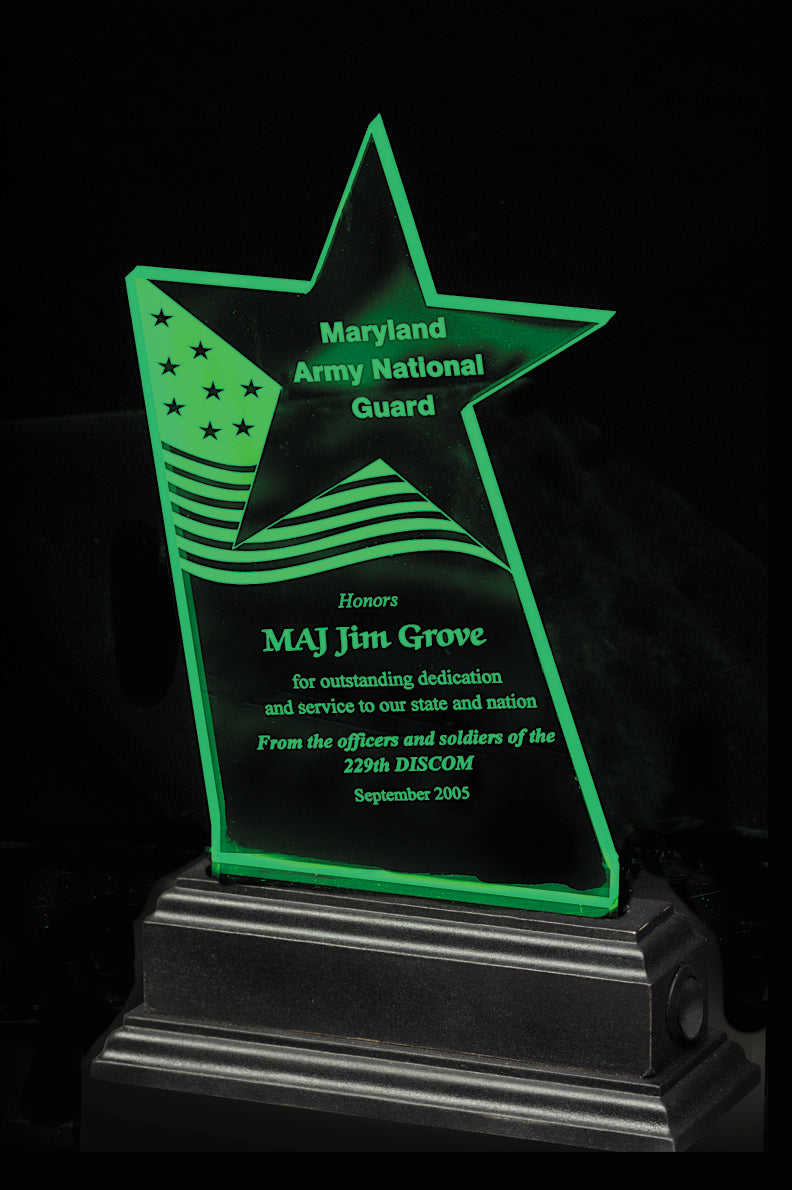 Star Flag Allolight in Green  10"