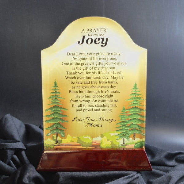 Custom Shape Clear Acrylic in Piano Finish Base