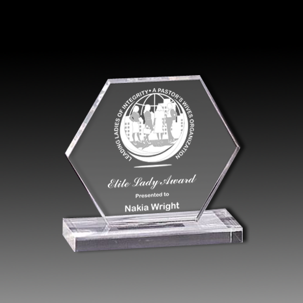 Acrylic Hexagon on Base