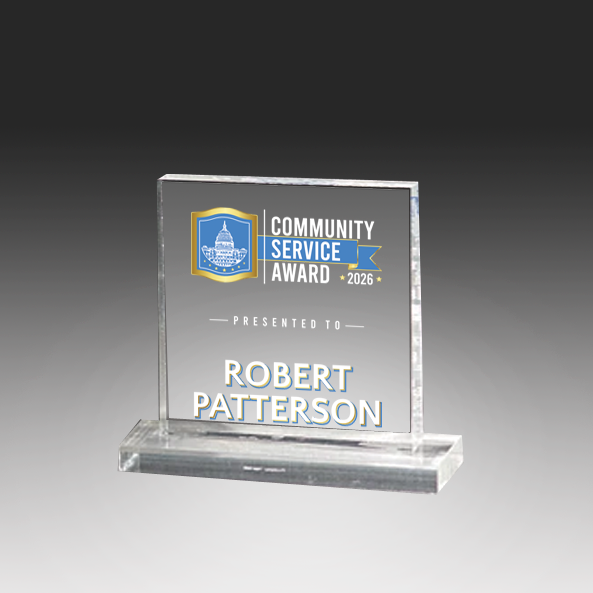 Acrylic Rectangle Award on Base