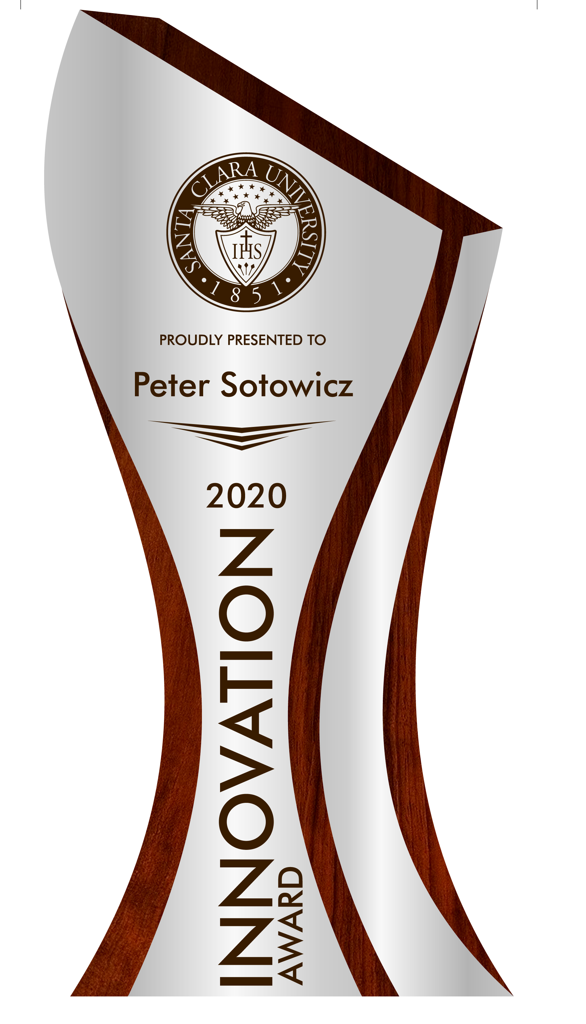 Freestanding acrylic Custom Cut .75" thick