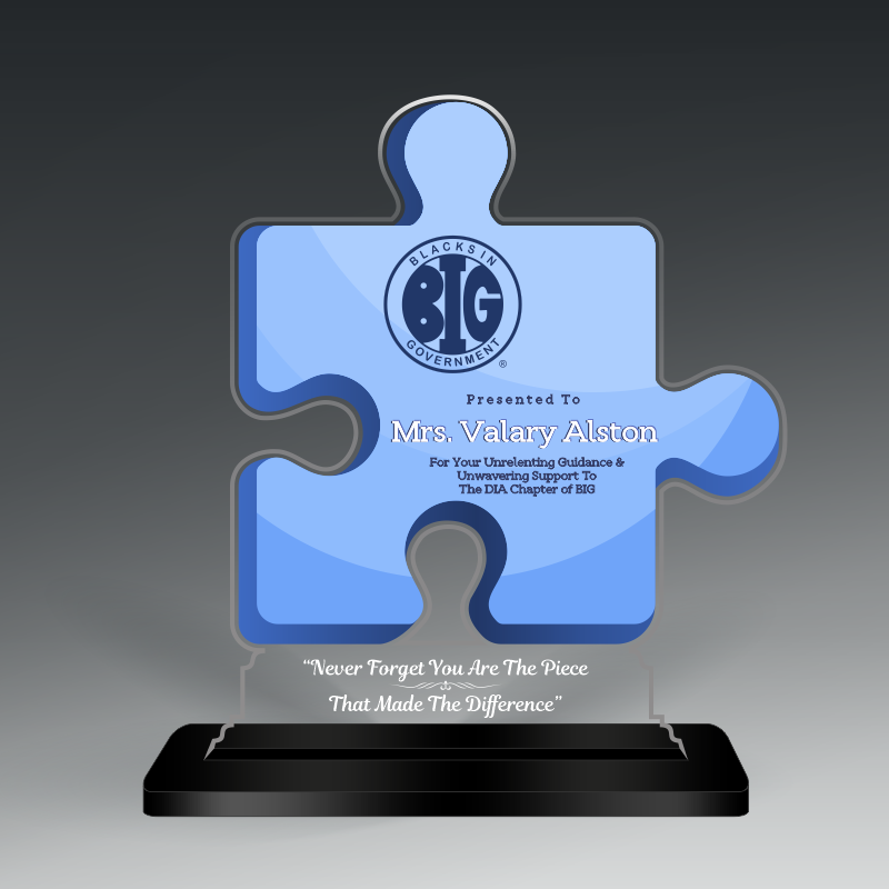 Custom Cut Acrylic Award