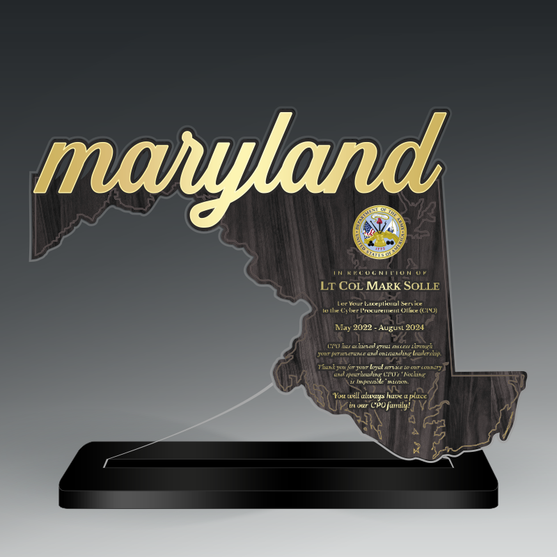 Custom Cut Acrylic Award