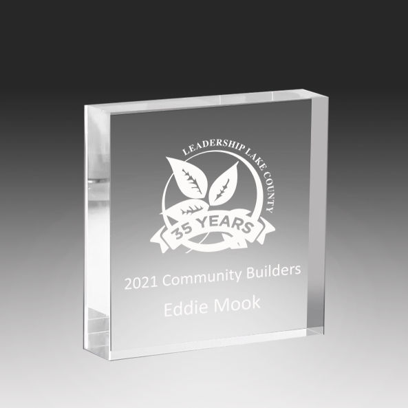 ACRYLIC BLOCK, STRAIGHT CUT, NO BEVEL