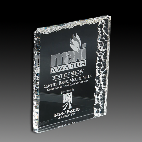 Acrylic Block with Crinkle Edge