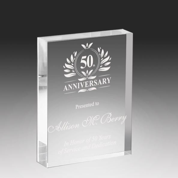 ACRYLIC BLOCK, STRAIGHT CUT, NO BEVEL