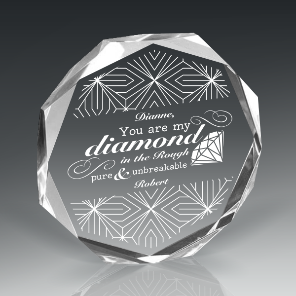 Multi-Faceted Acrylic Paperweight