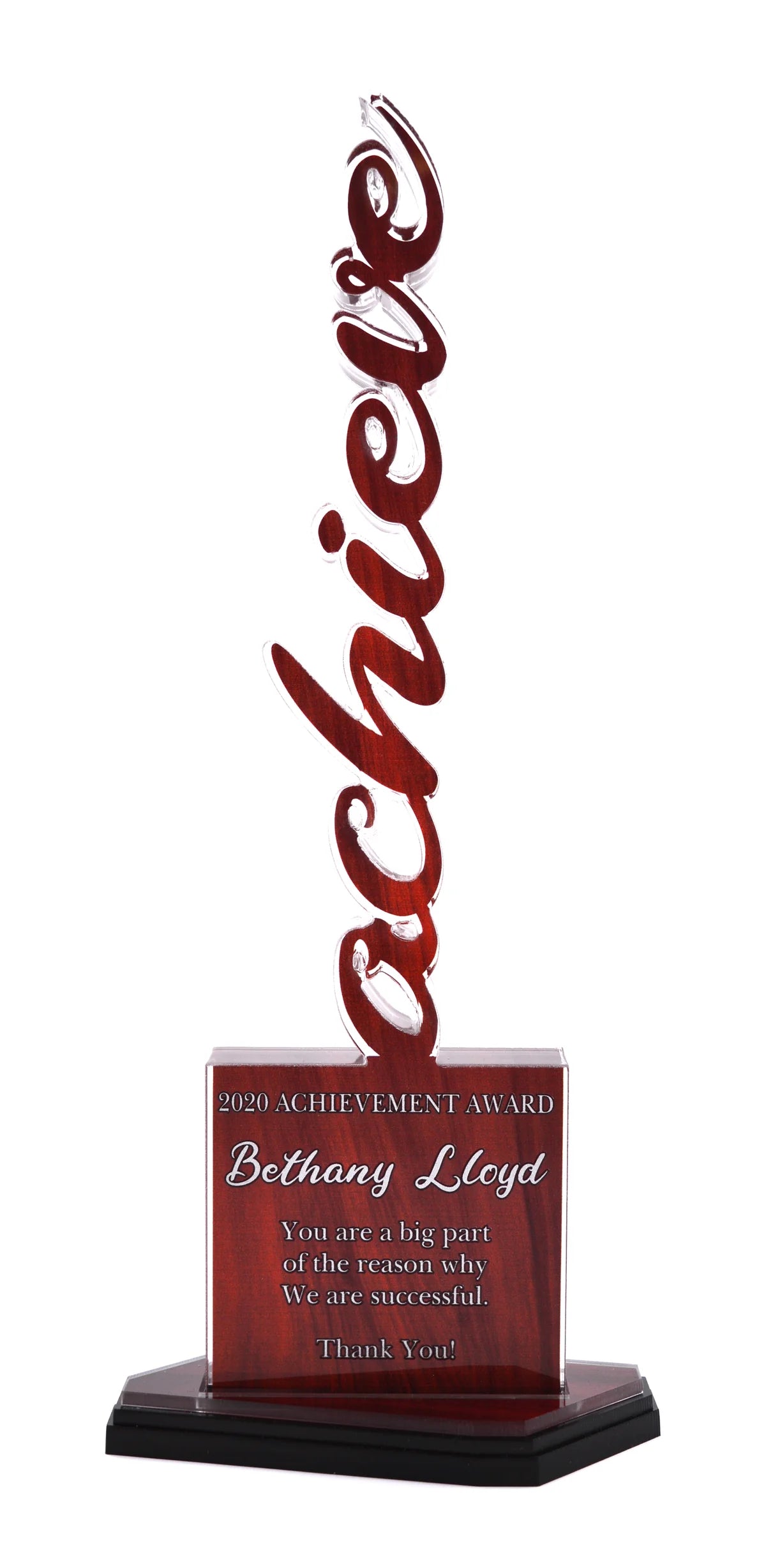 12" Vertical word full UV print