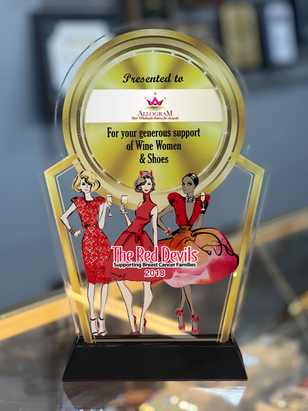 Custom Shape Clear Acrylic in Piano Finish Base