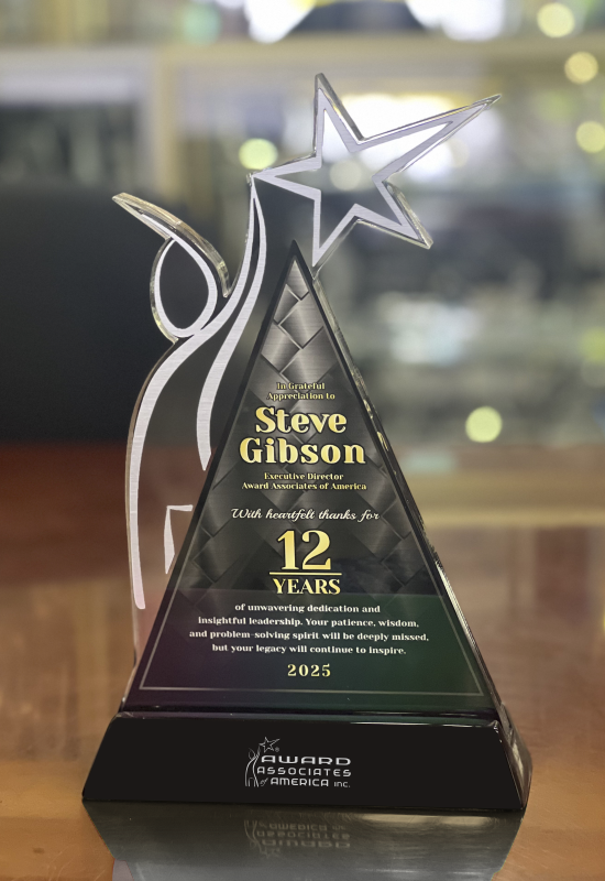 Custom Shape Clear Acrylic in Piano Finish Base