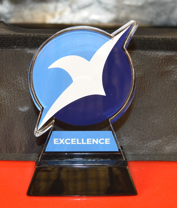 Custom Shape Clear Acrylic in Piano Finish Base