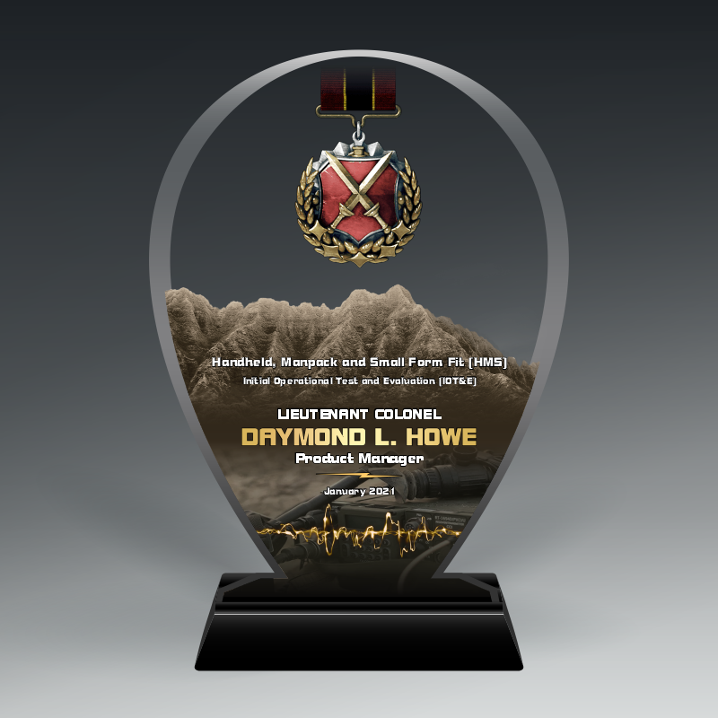 Custom Shape Clear Acrylic in Piano Finish Base