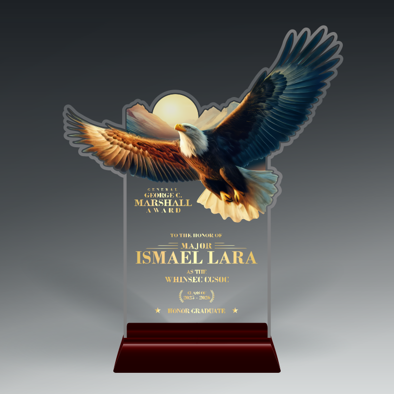 Custom Shape Clear Acrylic in Piano Finish Base