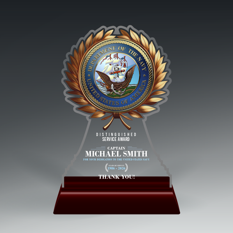 Custom Shape Clear Acrylic in Piano Finish Base