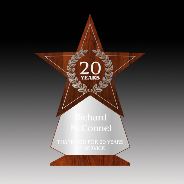 Freestanding Star Shaped Acrylic