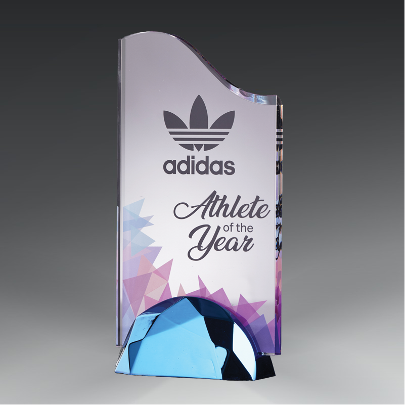 Acrylic Wave in Metal Base