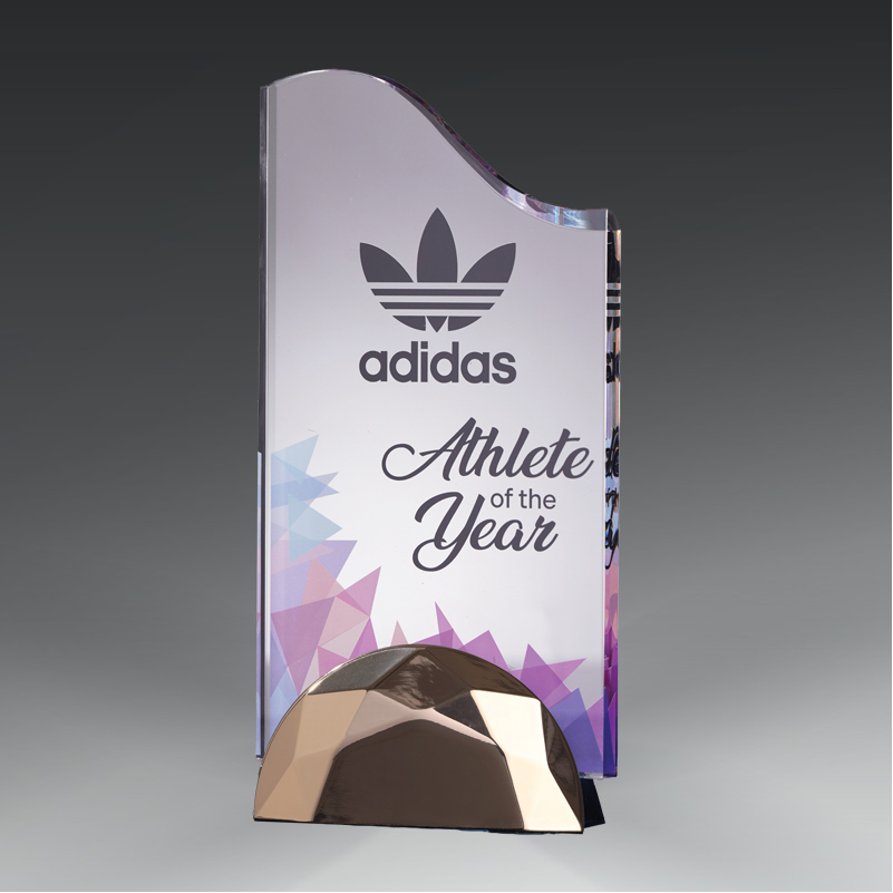 Acrylic Wave in Metal Base