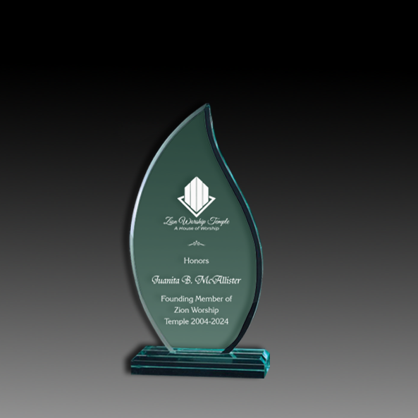 Flame Acrylic Award on Acrylic Base