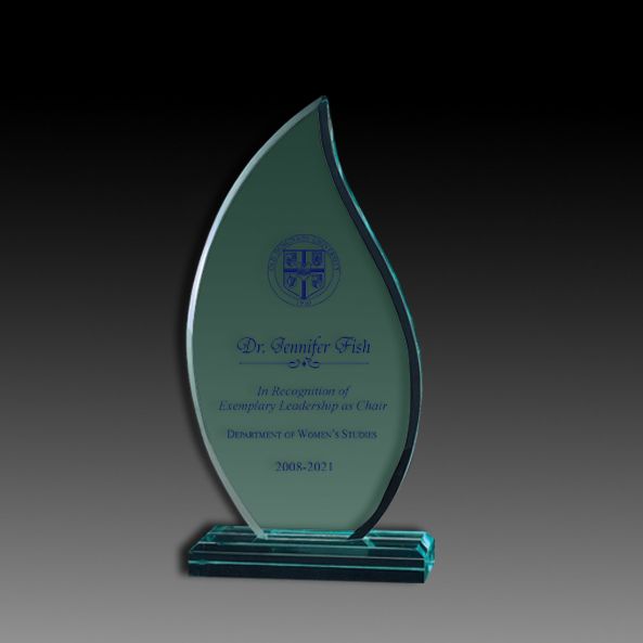 Flame Acrylic Award on Acrylic Base