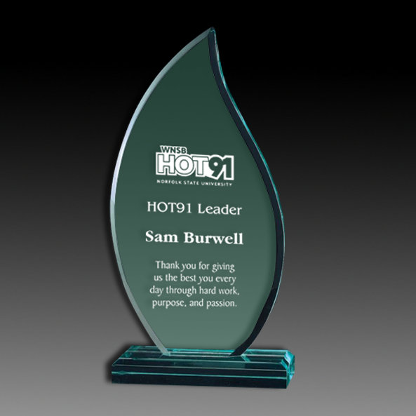 Flame Acrylic Award on Acrylic Base