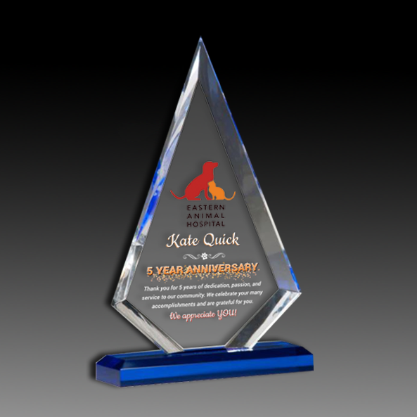 Arrow Series Award with Blue Highlights