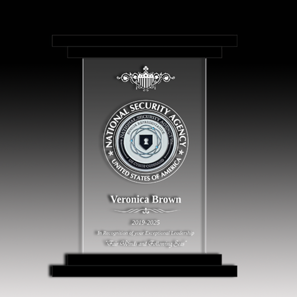 Acrylic Coin Display with double donut black acrylic closure