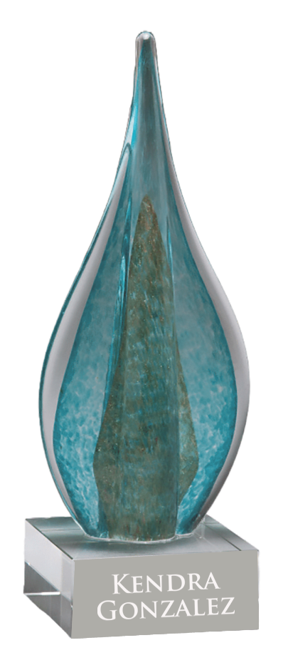 Flame Shaped Art Glass Award