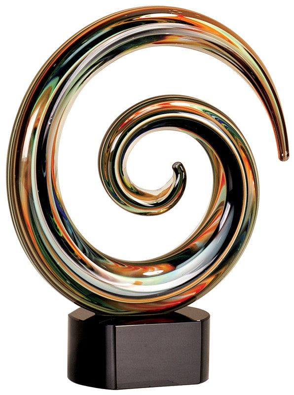 9.25" Swirl Art Glass