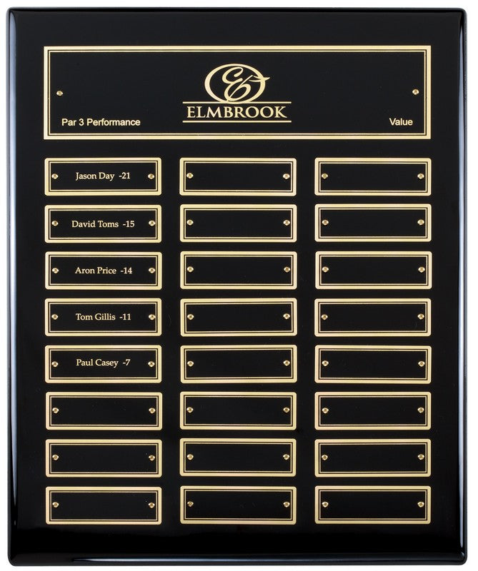 Perpetual Ebony Piano Finish Plaque