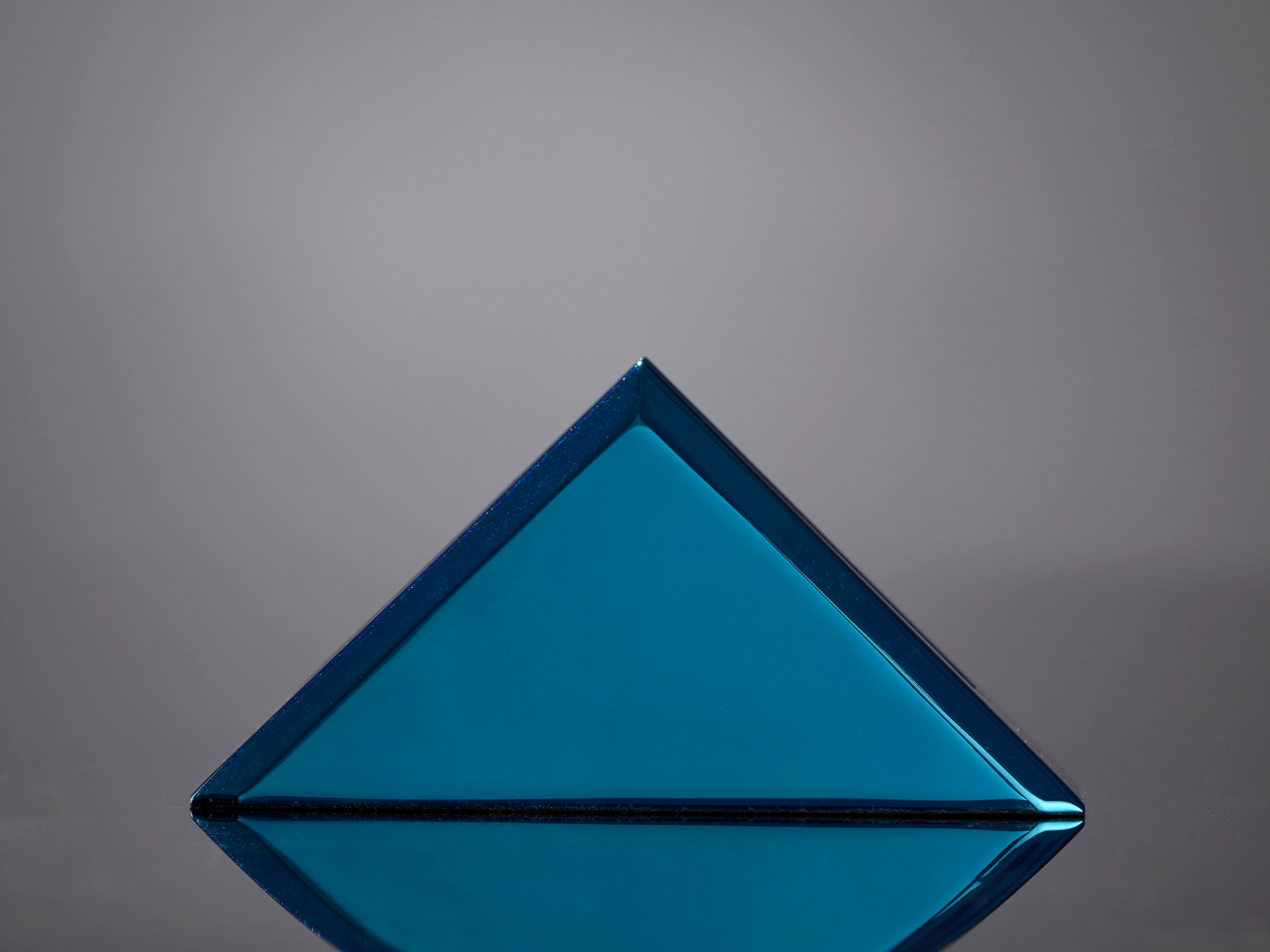 Jade Glass Digitally Printed with Bevels mounted in Metal Base