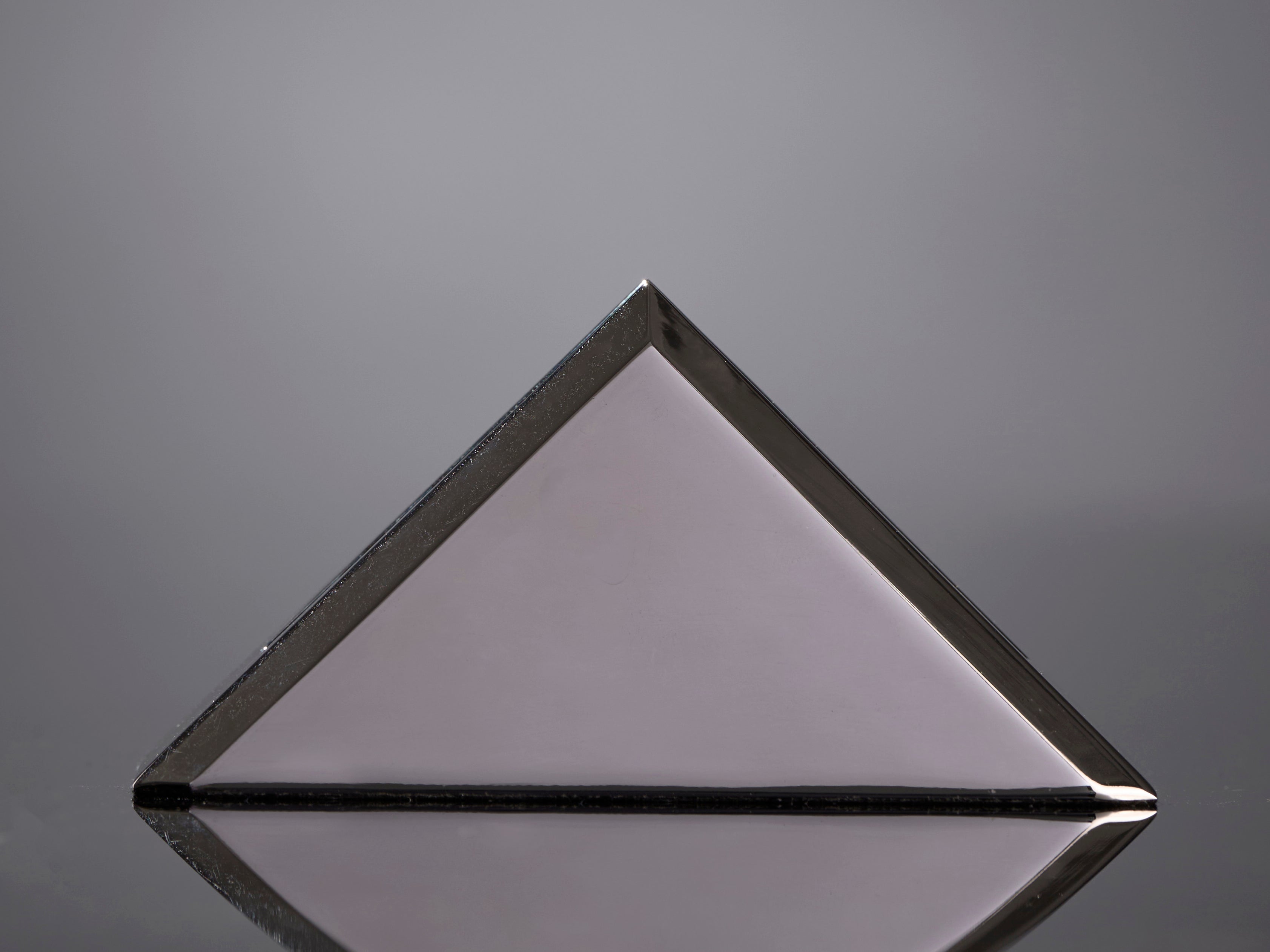 Jade Glass Digitally Printed with Bevels mounted in Metal Base