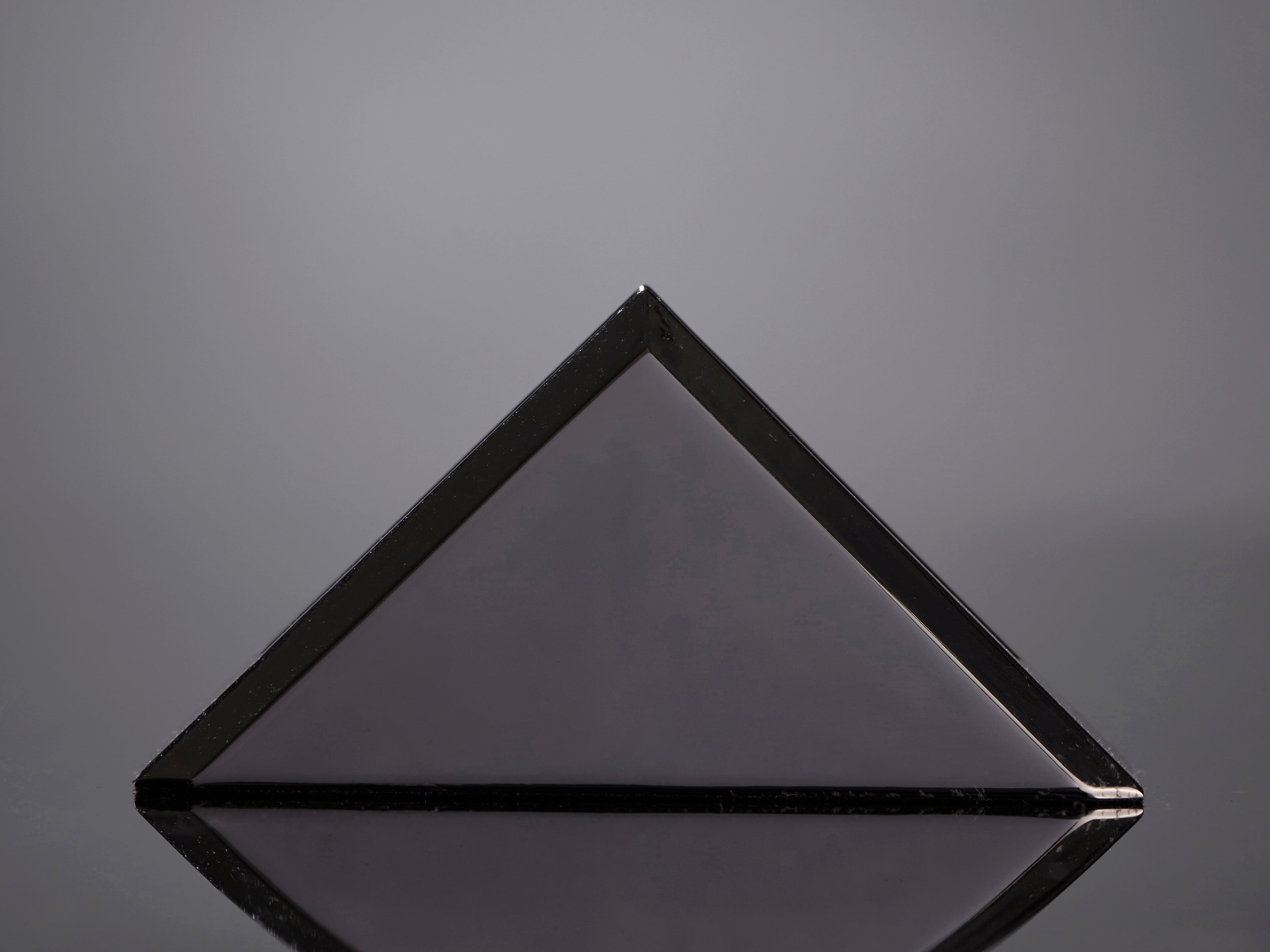 Jade Glass Digitally Printed with Bevels mounted in Metal Base