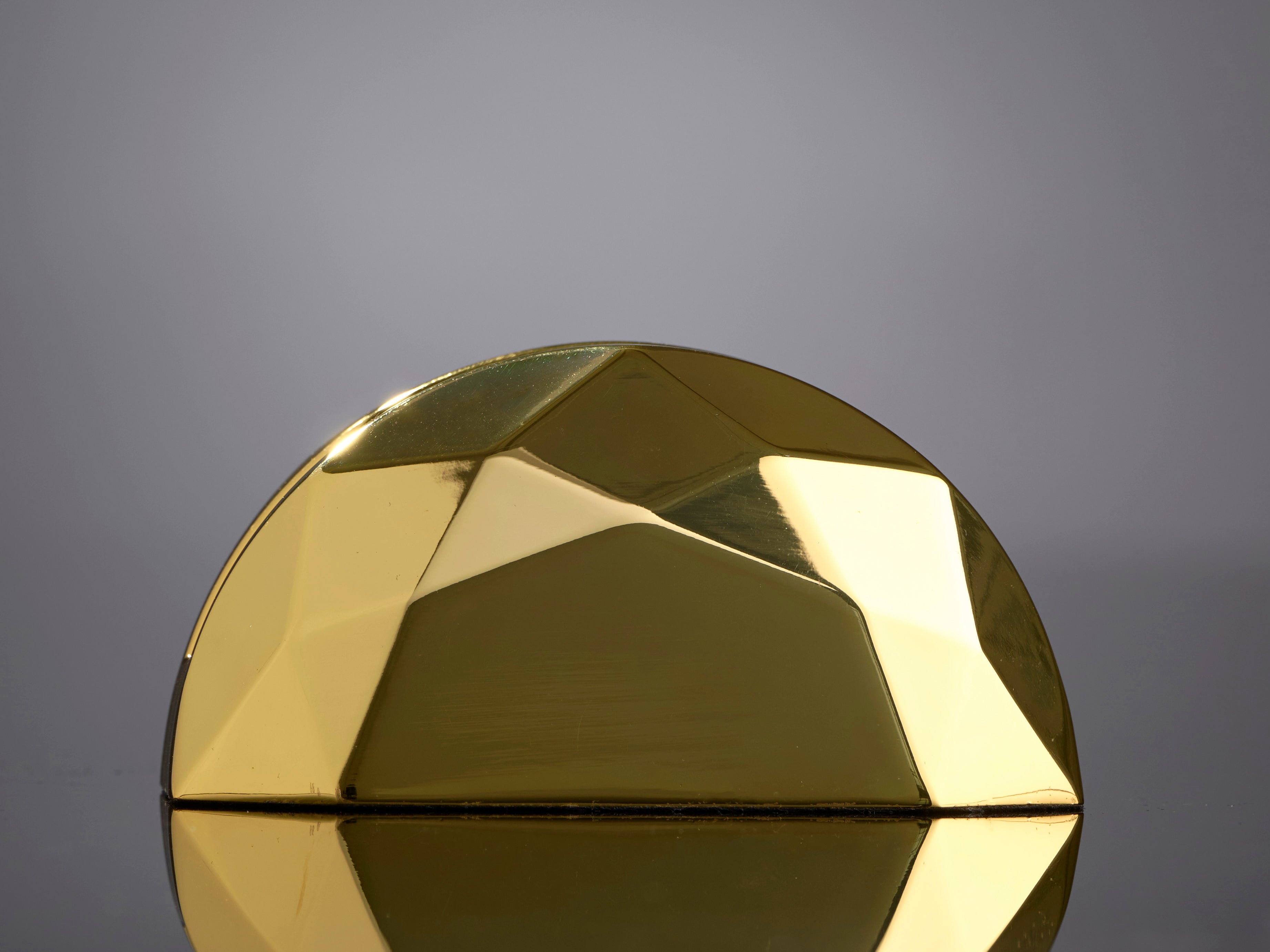 Jade Glass Digitally Printed with Bevels mounted in Metal Base