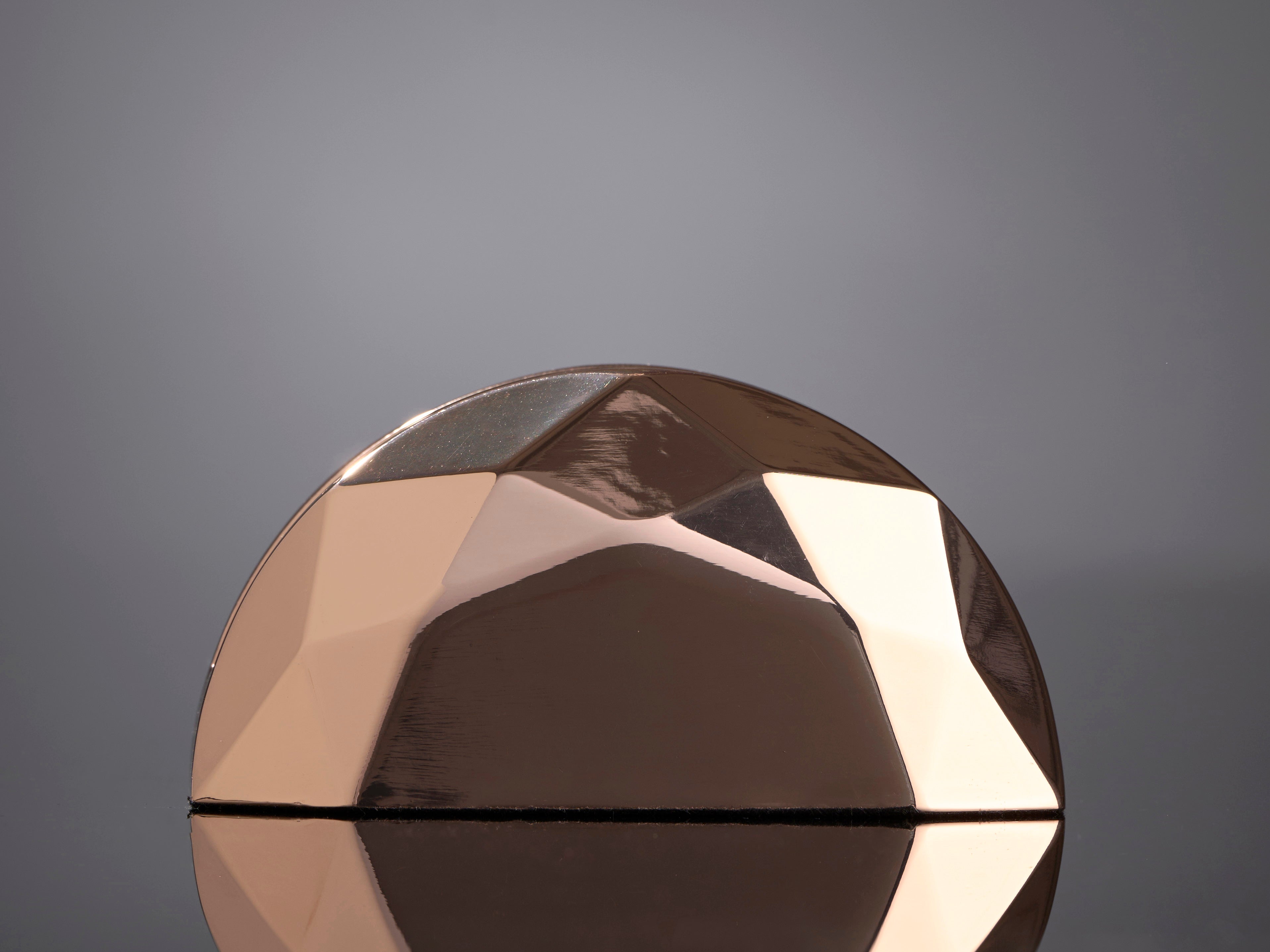 Jade Glass Digitally Printed with Bevels mounted in Metal Base